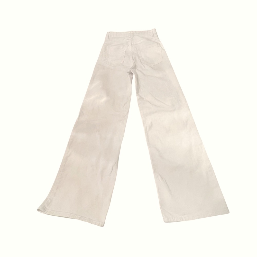 HM Divided Womens White High Waisted Wide Leg Jeans Size 6 0963087 5 - Picture 3 of 11